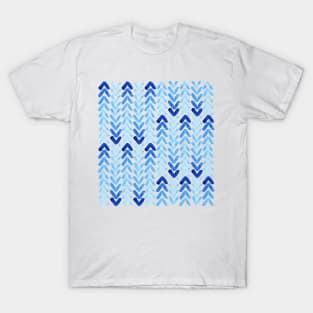 Abstract Blue Watercolour Arrow Print T-Shirt